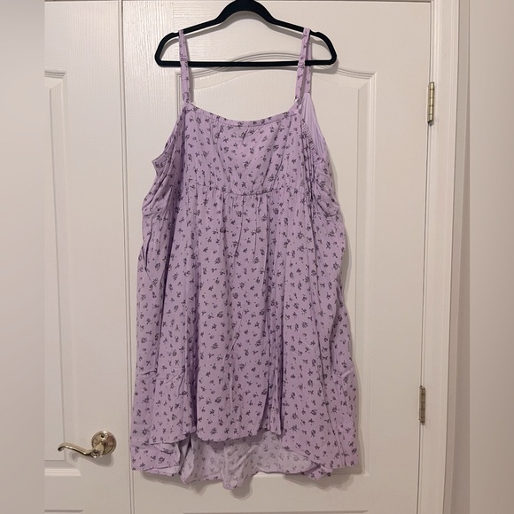 NWT Torrid Sz 4x Mini Wash Challis Shirred Skater Dress - Picture 2 of 4